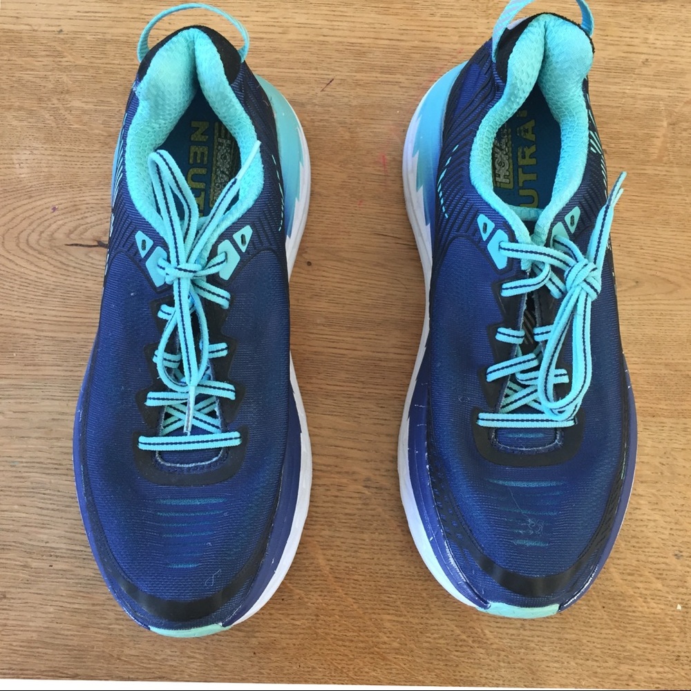 Hoka One One Bondi 5 Blue Running Sneakers 8.5